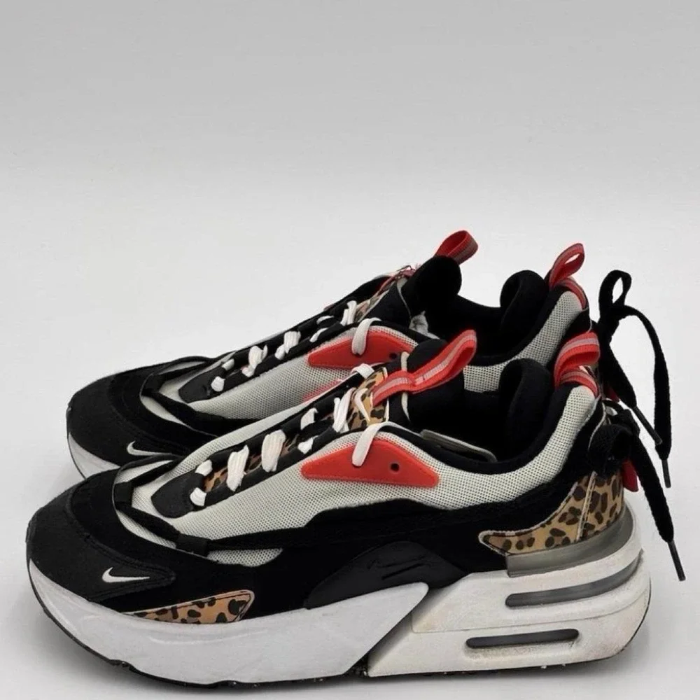 Nike Air Max Furyosa Leopard W Size 9 Red Black Running Shoe DH5104-002